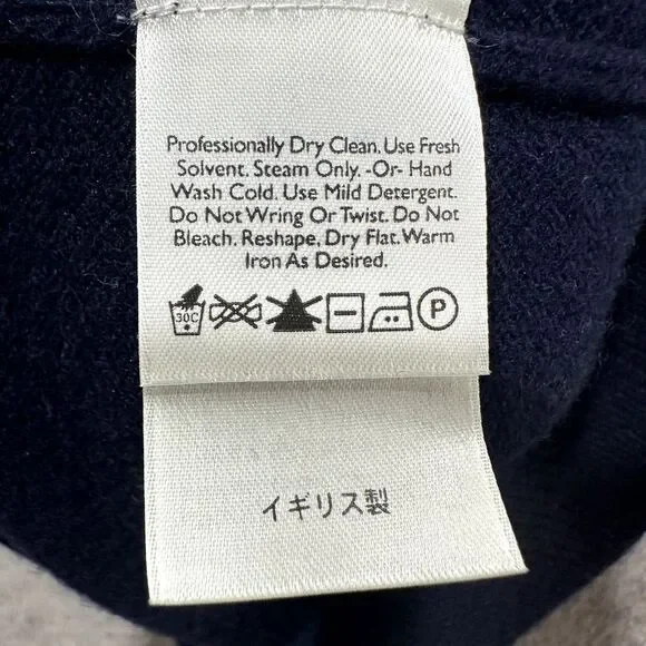 Eddie Bauer Pullover Sweater Men XXL Blue Lamb Wool Long Sleeve V‎ Neck Classic - Picture 11 of 13